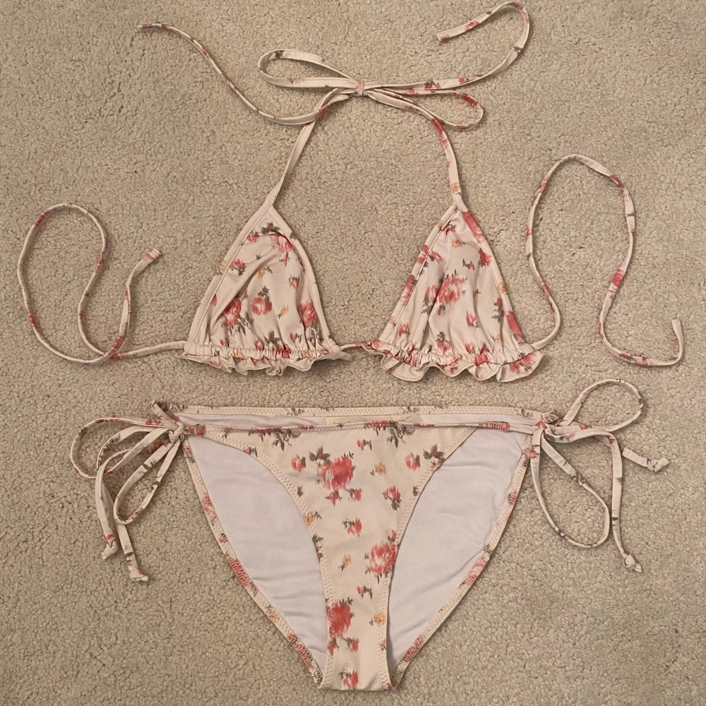 LoveShackFancy bikini set triangle string
